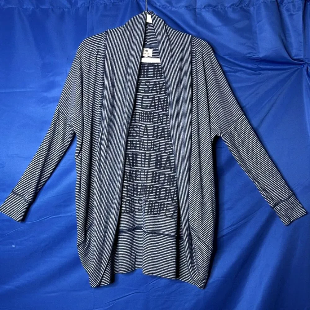 Sundry Womens Open Front Draped Cardigan Poncho Sweater Sz S Layering Relaxed
